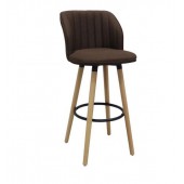 Wooden Bar Stool Kitchen Swivel - Bar Stool Chair Leather - Brown